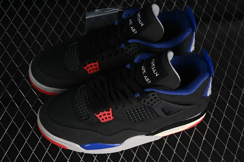 All categories Air Jordan Jordan series basketball shoes Air Jordan 4 Air Jordan 4 Retro "Lase" AJ4 Joe 4 black gray blue color FV5029-003